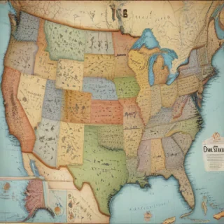 map of united states with states
