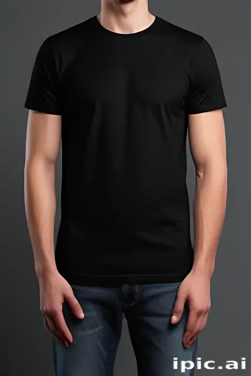 black t shirt mockup
