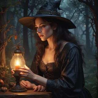 vintage witch art