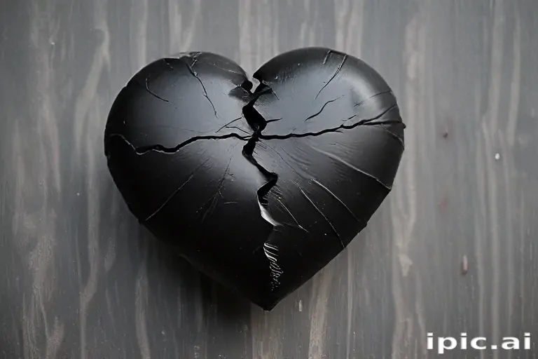 black broken heart