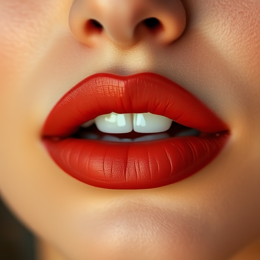 Alluring woman lips showcasing a warm terracotta liquid lipstick, earthy and rich, perfectly matte, complementing sun-kissed skin tones