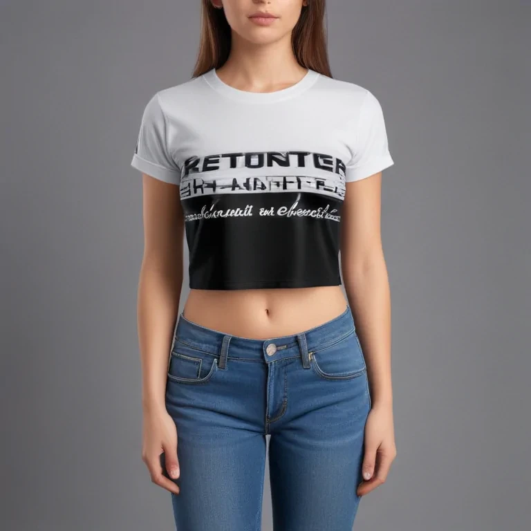 crop top shirt mockup