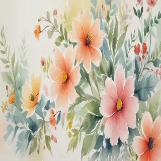 watercolor floral background
