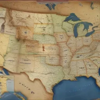 map of united states with states