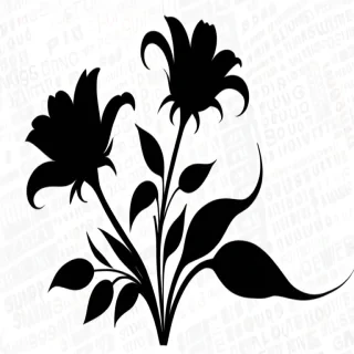 flower silhouette png
