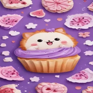 kawaii cute purple wallpaper