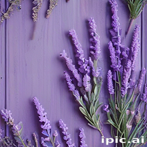 Beautiful Arrangement of Lavender Flowers on a Soft Purple Background