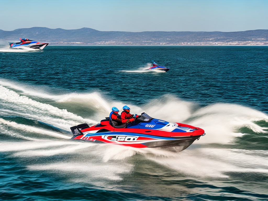 Cat driving speed boat