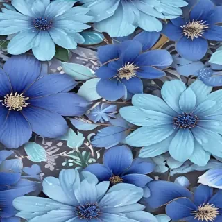 blue flowers background