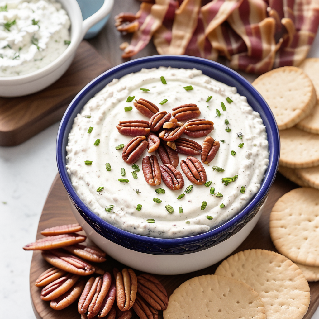 bacon pecan goat cheese dip