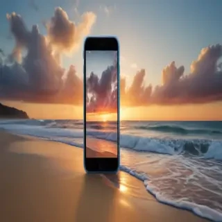 iphone beach