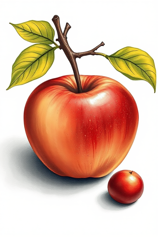 drawn apples