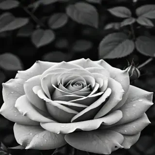 black and white rose background