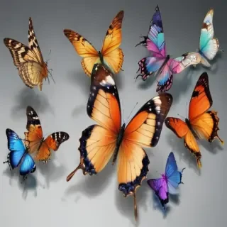 butterflies transparent background