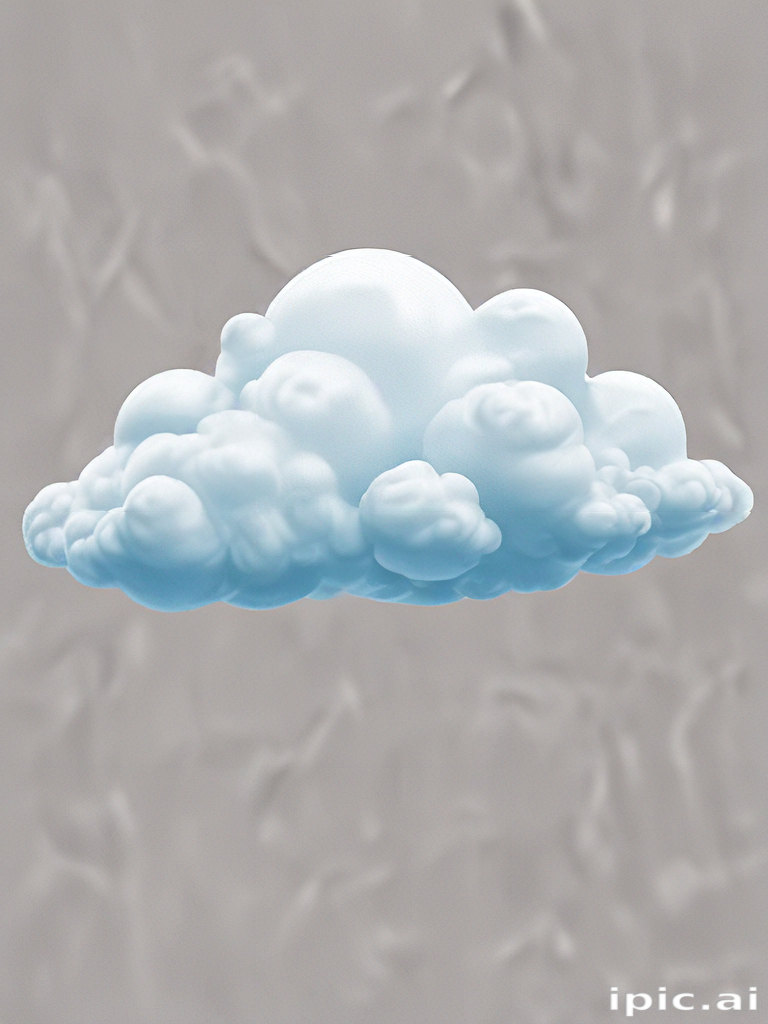 A Soft, Fluffy Cloud Floating Gracefully Against a Textured Background.