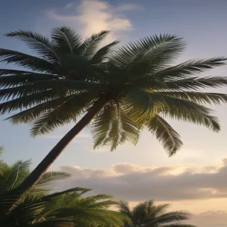transparent palm trees