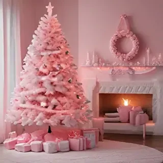 pink christmas aesthetic