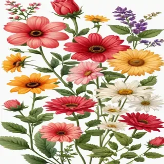 flowers clip art transparent background