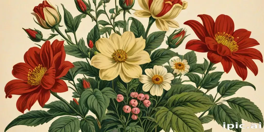 vintage flower illustration