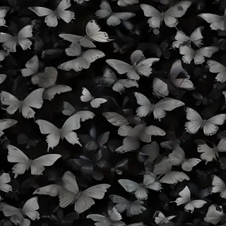 black wallpaper butterfly