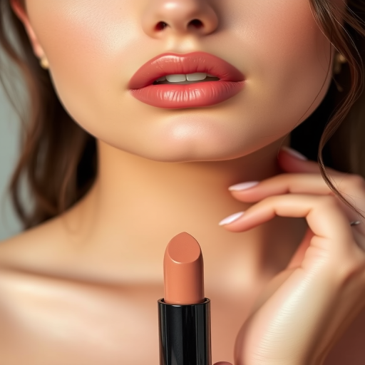 Elegant nude lips with a creamy satin finish, enhancing natural beauty and complementing a wide range of makeup styles