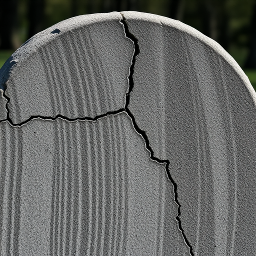 High-contrast close-up shot of a cracked gravestone with textured surface details, soft natural lighting, f-stop at 8, shutter speed 1/125, ISO 200, using a DSLR with a 50mm lens.