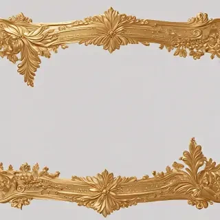 transparent background gold border