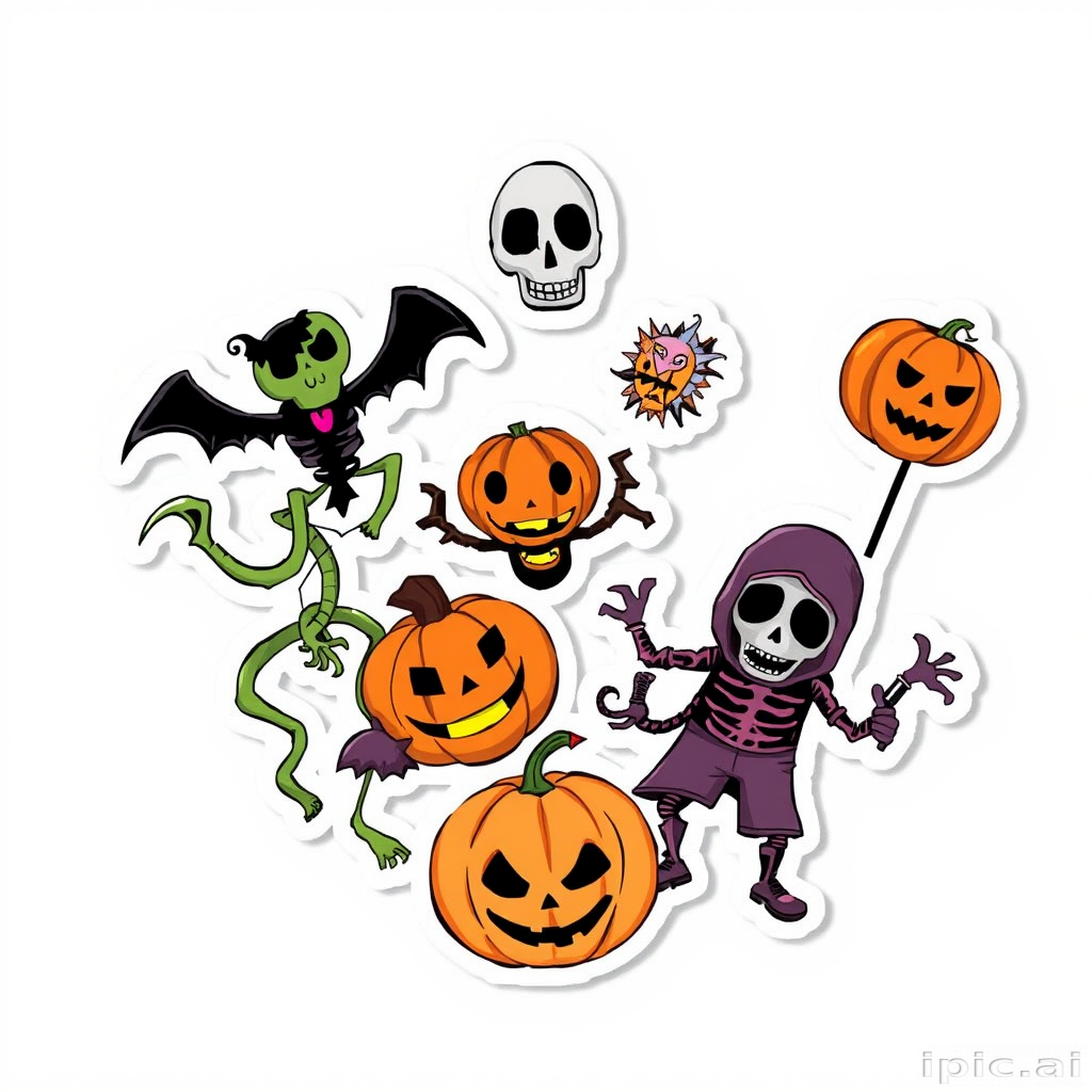 halloween stickers png