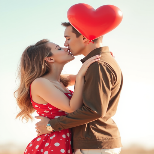couple kissing aesthetic