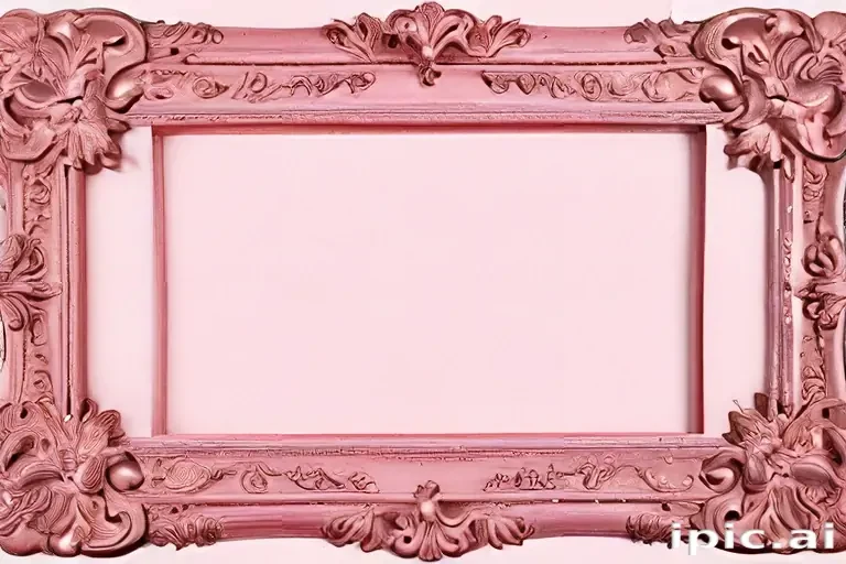 Pink A Frame Elegant Ornate Pink Picture Frame Ready for Your Favorite Artwork Display