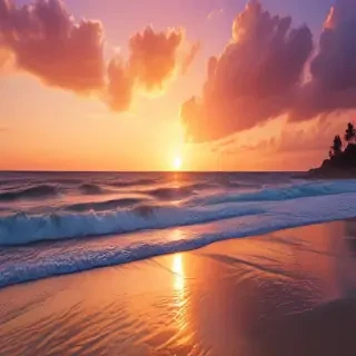 sunset on the beach backgrounds