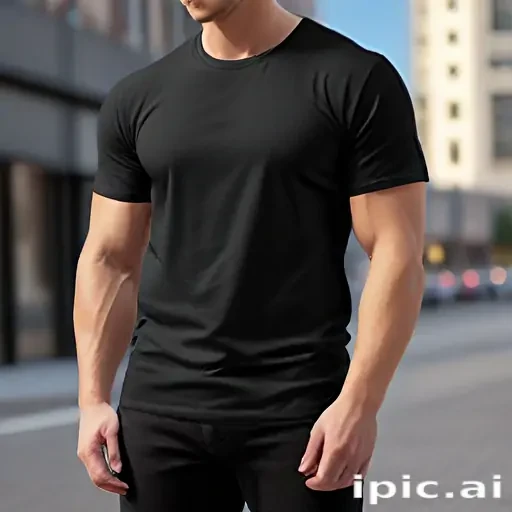 black t-shirt mockup