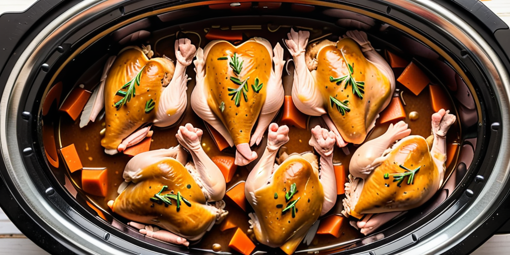 frozen chicken slow cooker how long