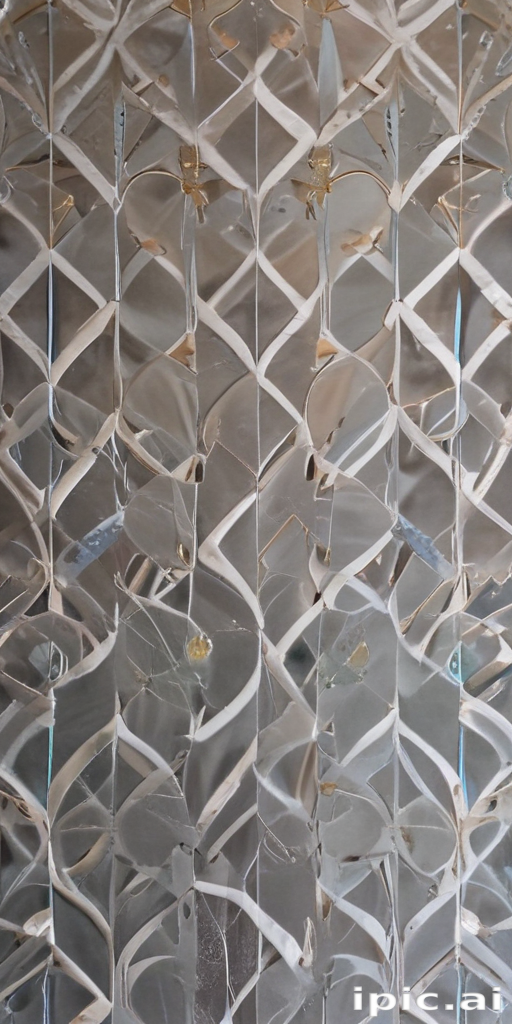 Intricate Patterns of Light and Reflection in a Decorative Surface Design