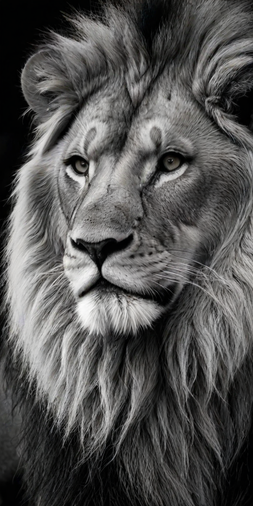 lion black and white pictures
