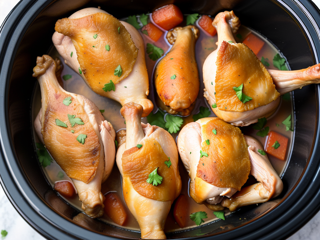 chicken leg quarters in crock pot