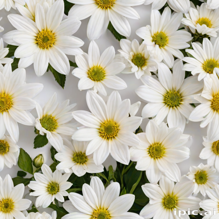flowers white background