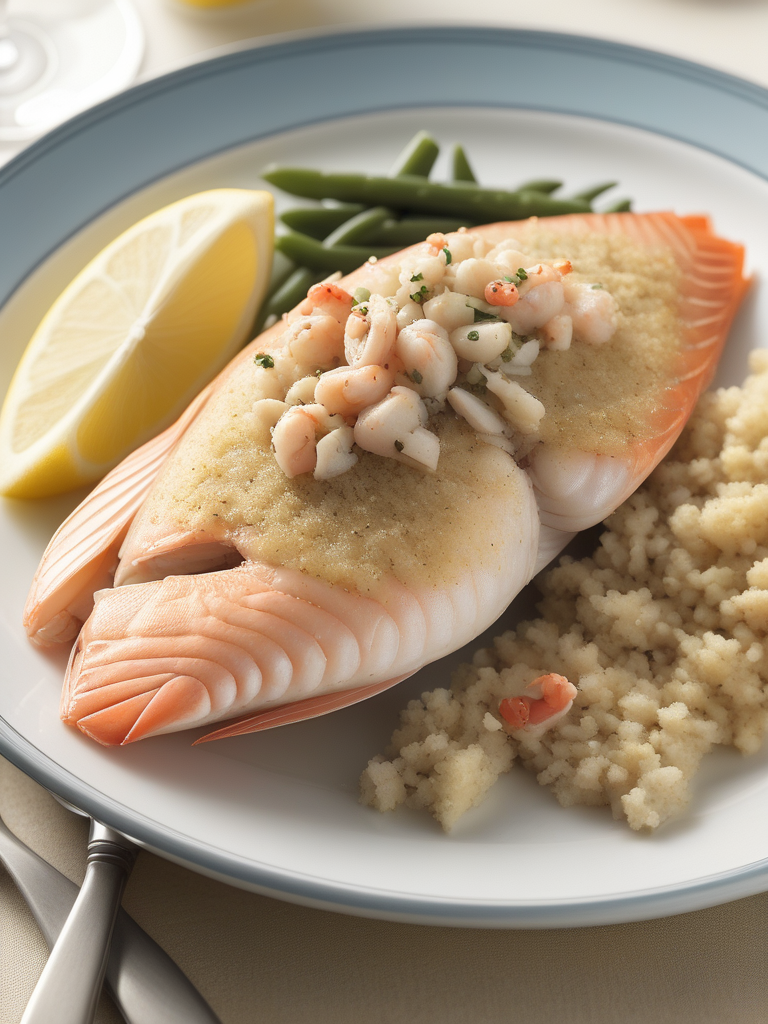 tilapia with crab meat stuffing