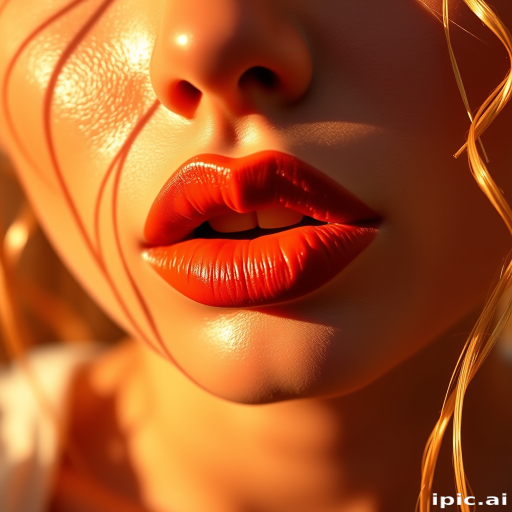 Sun-kissed terracotta lips evoke warmth and earthiness, featuring a creamy matte texture that complements golden-hour lighting