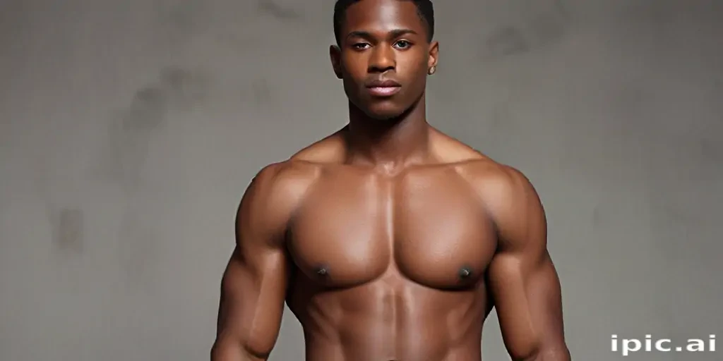 black shirtless man