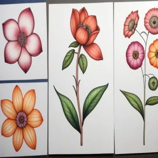 flower color drawings