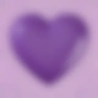 purple aesthetic heart