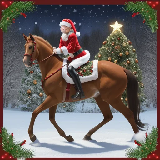 merry christmas horse images