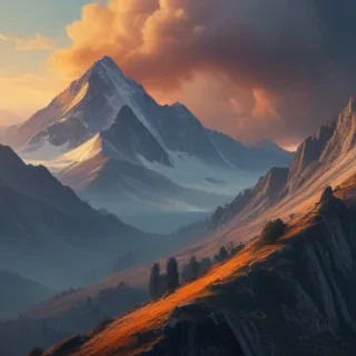 mountainous background