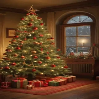 retro christmas image