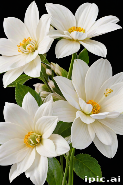 white flowers png transparent