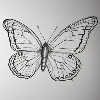 butterfly drawing outline