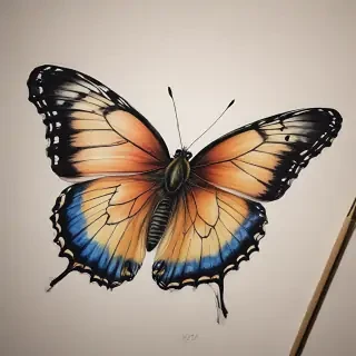 butterfly drawign