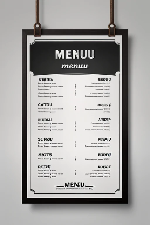 menu mockup