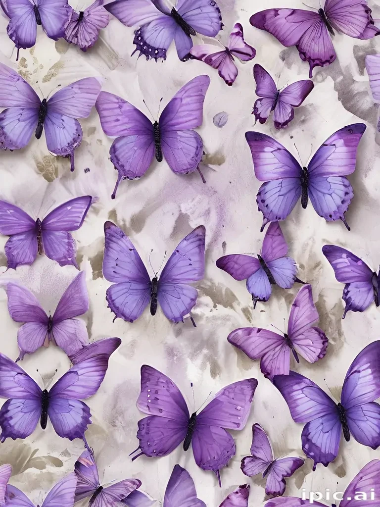 purple butterflies